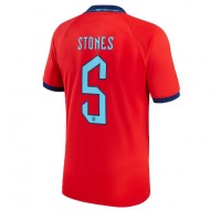 Koszulka piłkarska Anglia John Stones #5 Strój wyjazdowy MŚ 2022 tanio Krótki Rękaw
